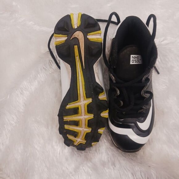 Nike Boys Huarache 2KFilth Keystone 807138-017 Black Baseball Cleats Shoes 12C - Picture 3 of 7